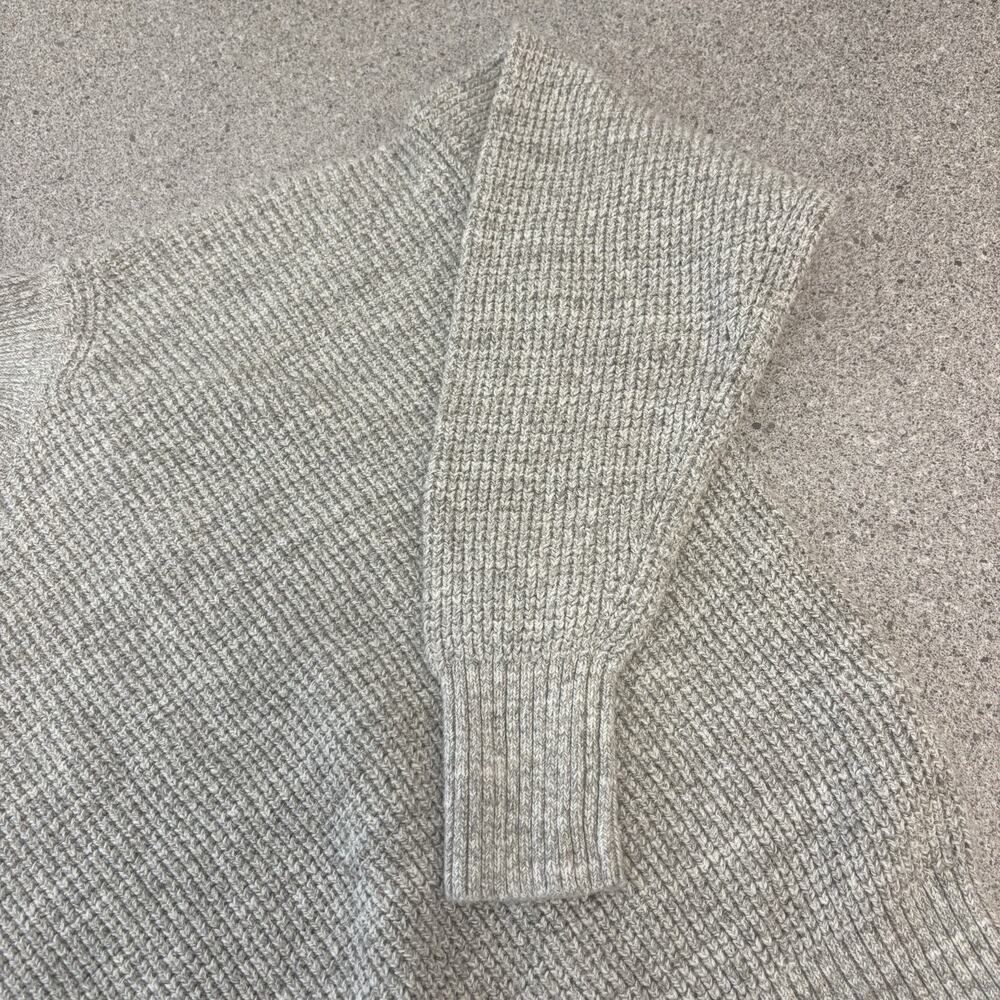 NWT Buck Mason Womens Small Gray Seafarer Cotton Shrunken Crew Sweater Fisherman - Picture 4 of 15